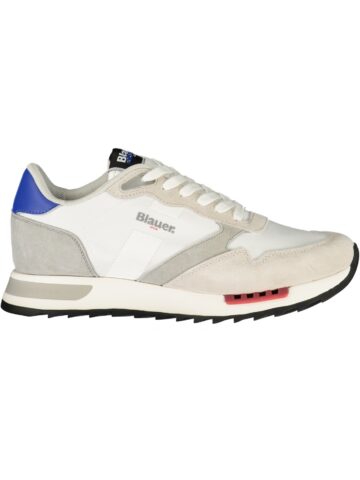 BLAUER MEN'S WHITE SPORTS SHOES